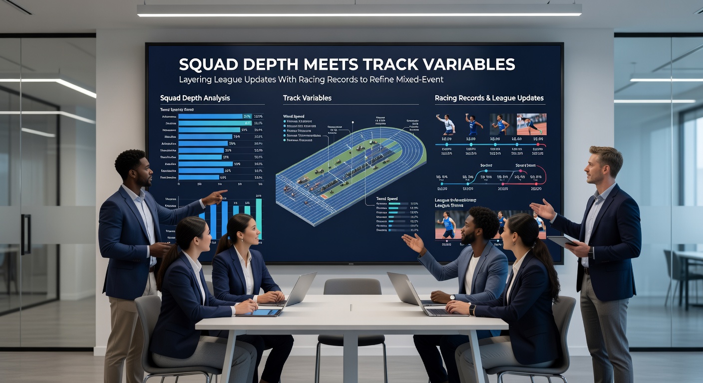 Data visualization showing layered football squad updates and horse racing track records for wager refinement