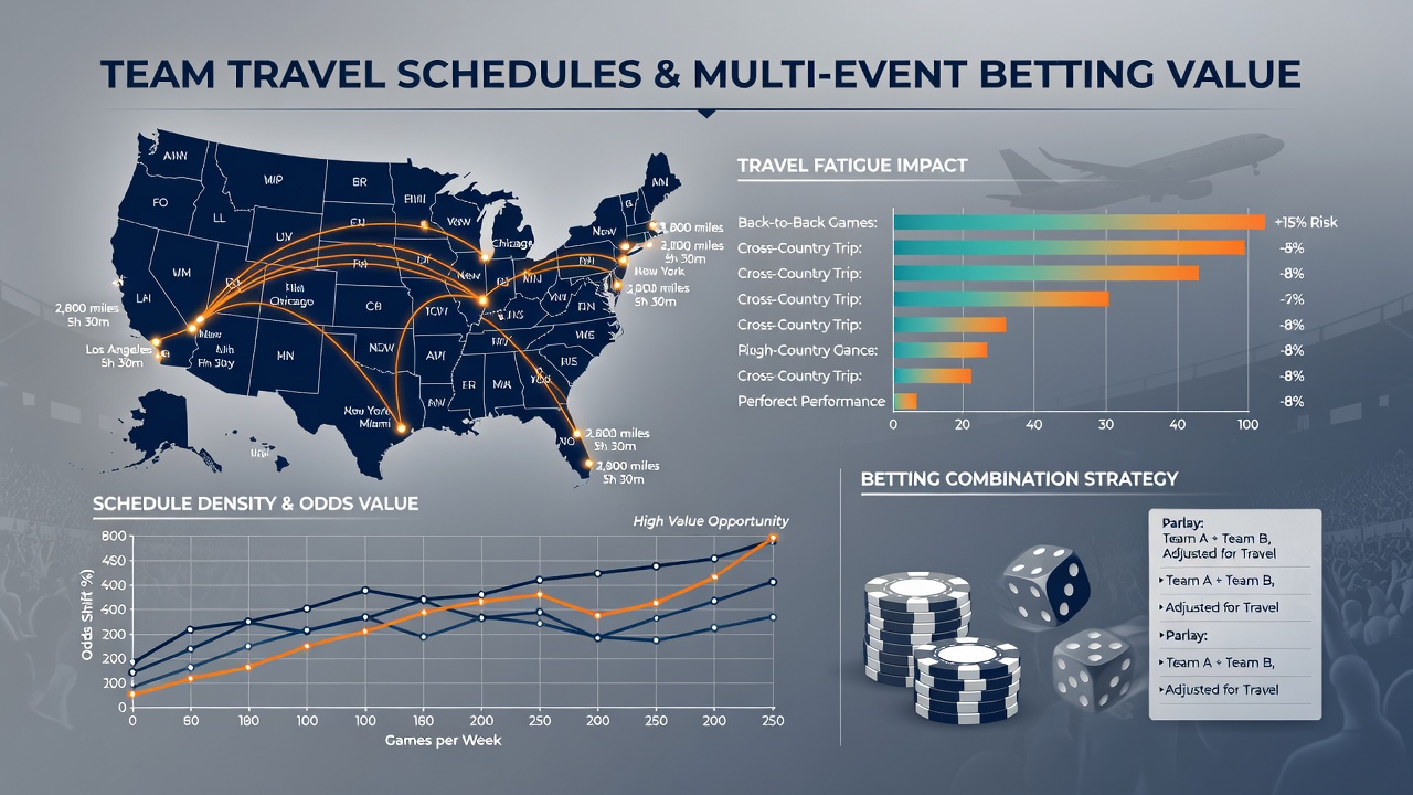 Athletes recovering in a team hotel lounge after a long flight, highlighting the rest periods that influence multi-event betting decisions